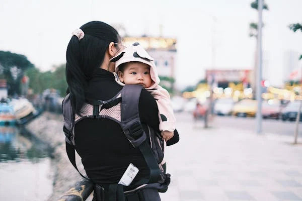 Mom with baby in carrier